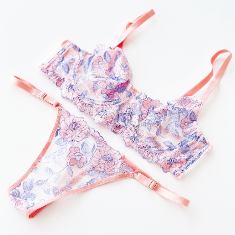 Lilac Daisy Bra Set | Takım - 2